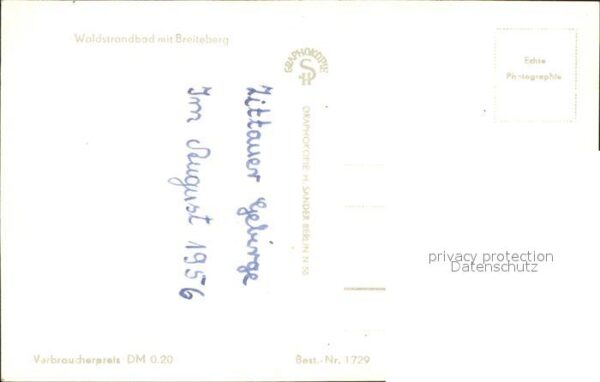 Grossschoenau Sachsen Waldschwimmbad mit Breiteberg – Bild 2