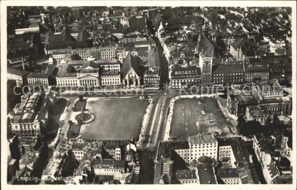 Leipzig Augustustplatz Fliegeraufnahme