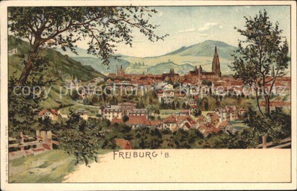 Freiburg Breisgau Panorama mit Münster
