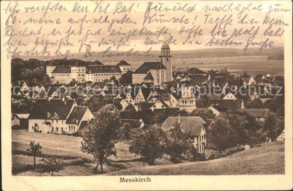 Messkirch Ortsansicht mit Kirche