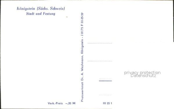 Koenigstein Saechsische Schweiz Stadt und Festung – Bild 2