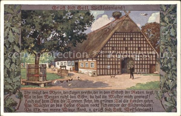 Westfalen Region Westfälisches Haus Gedichttext