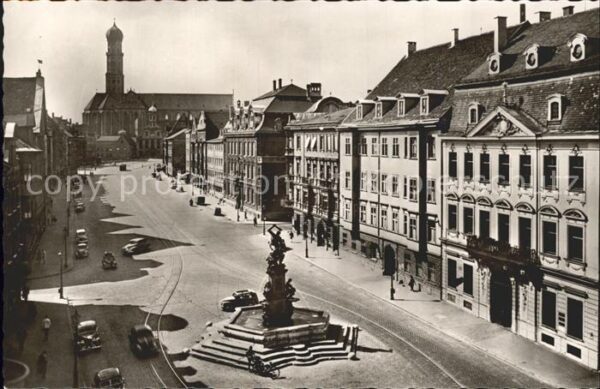 Augsburg Maximilianstrasse Herkulesbrunnen Palai