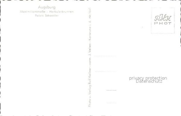 Augsburg Maximilianstrasse Herkulesbrunnen Palai – Bild 2