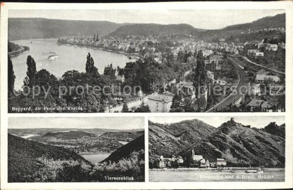 Boppard Rhein Vierseenblick Bornhofen und die feindli
