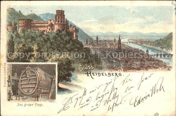 Heidelberg Neckar Schloss Grosses Fass