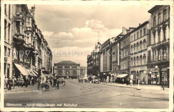 Hannover AH Strasse mit Bahnhof