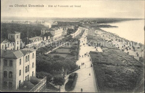 Warnemuende Ostseebad Strandpartie Promenade