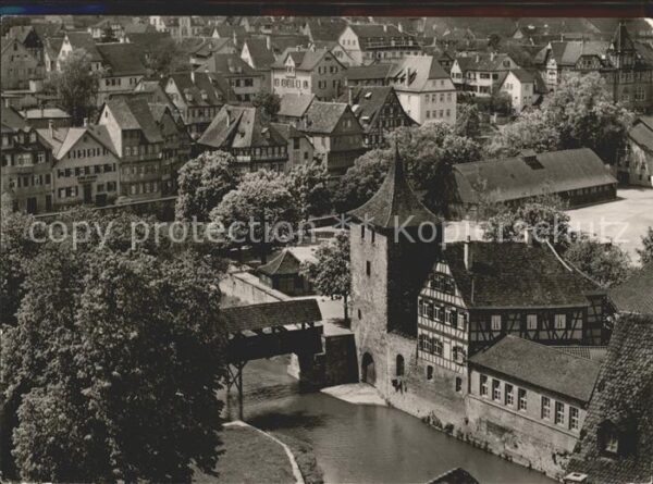 Schwaebisch Hall Flussschleife am Unterwöhrd mit Haalpla