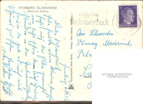 Blankenese Hamburg Strand mit Süllberg – Bild 2
