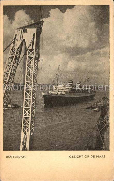 Dampfer Oceanliner Gezicht op de Maas Rotterdam