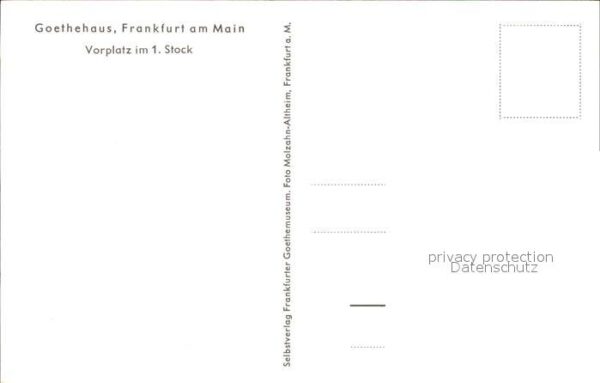 Goethe Johann Wolfgang von Goethehaus Frankfurt am Main Vorplatz 1 – Bild 2