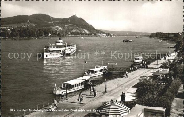Dampfer Seitenrad Bad Godesberg Drachenfels Königswinter