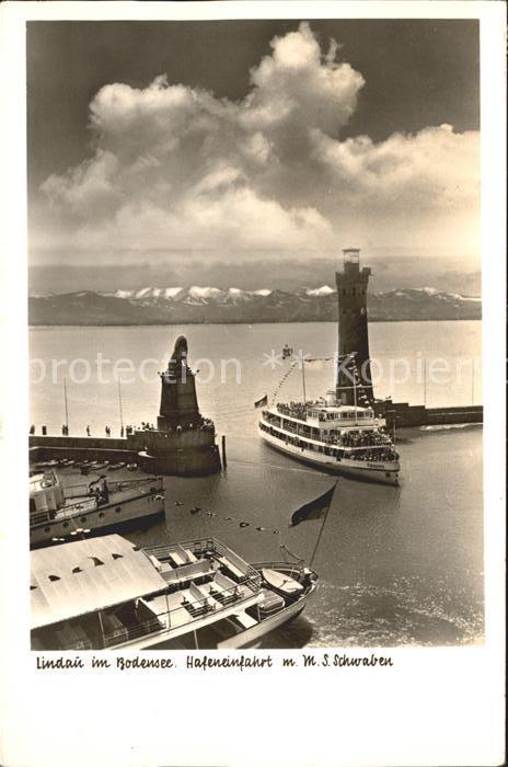 Motorschiffe M.S. Schwaben Lindau im Bodensee Hafene