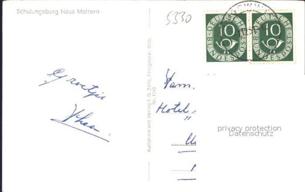 Foto Zeitz F.G. Nr. 1143 Königswinter am Rhein Mattern Drac – Bild 2