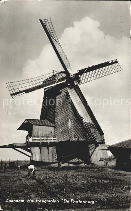 Windmuehle Zaandam Houtzaagmolen De Poelenburg