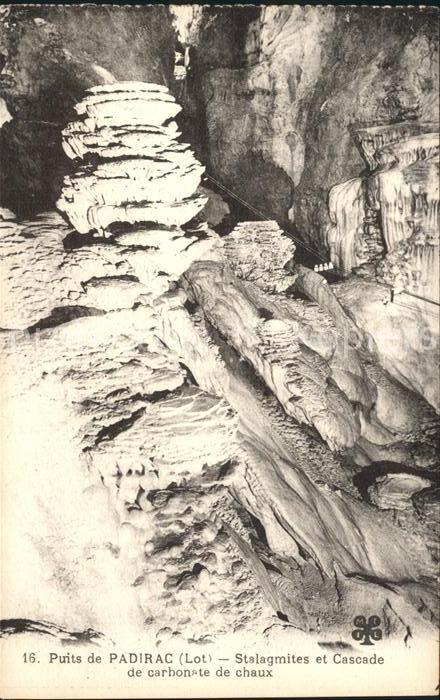Hoehlen Caves Grottes Puits de Padirac Stalagmites Cascade de