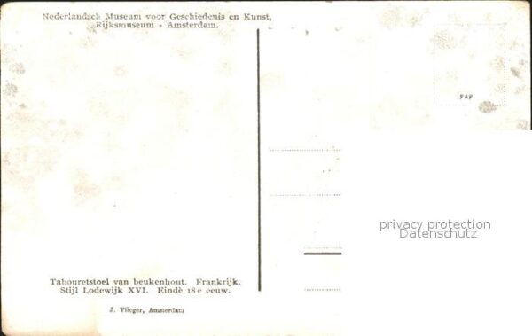 Moebel Antiquitaeten Tabouretstoel van beukenhout Rijksmuseu – Bild 2