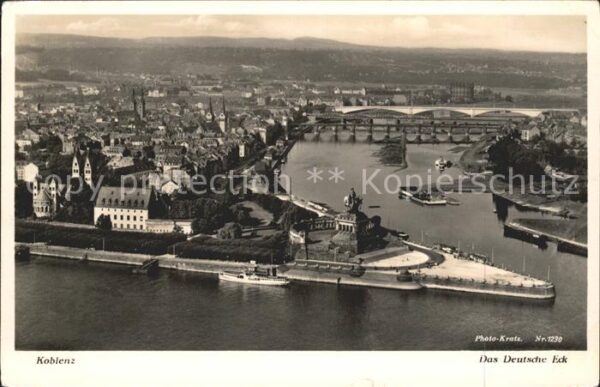 Foto Kratz Nr. 1230 Koblenz Das Deutsche Eck