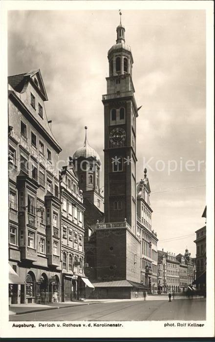 Foto Kellner Rolf Nr. 3102 Augsburg Perlach Rathaus Karolinen