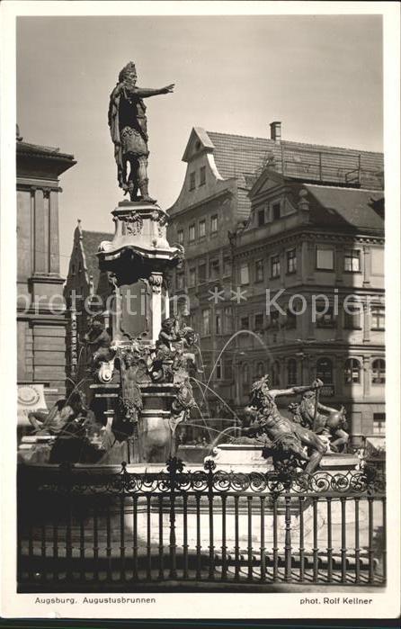 Foto Kellner Rolf Nr. 5735 Augsburg Augustusbrunnen