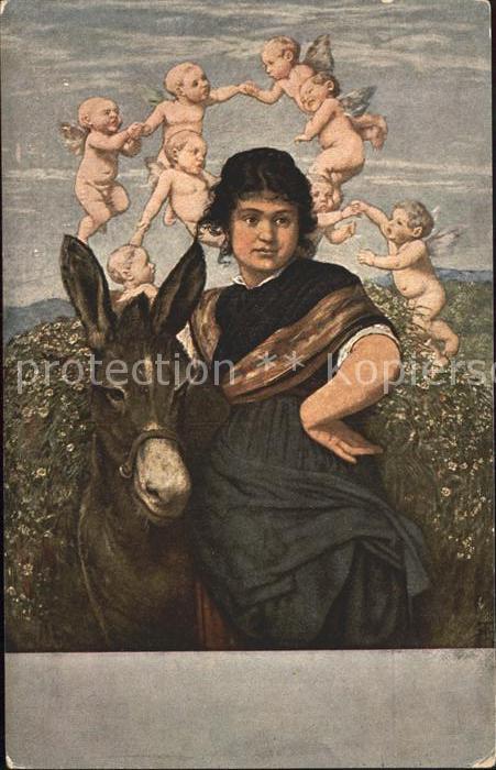 Thoma Hans Auf dem Heimwege Serie 34/313 Engel Ese