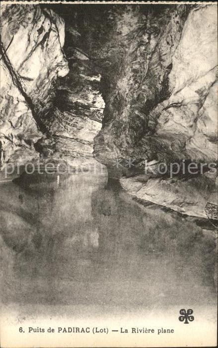 Hoehlen Caves Grottes Puits de Padirac Riviere plane