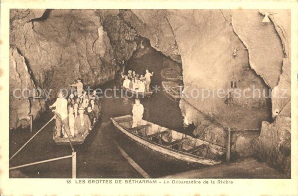Hoehlen Caves Grottes Betharram Debarcadere de la Riviere
