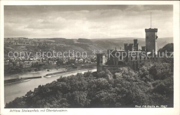 Foto Zeitz F.G. Nr. 1057 Schloss Stolzenfels Oberlahnstein