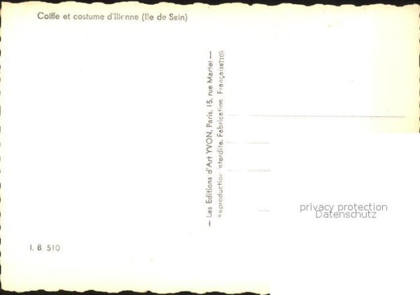 Trachten Frankreich Coiffe et costume d_Ilienne Ile de Sein – Bild 2
