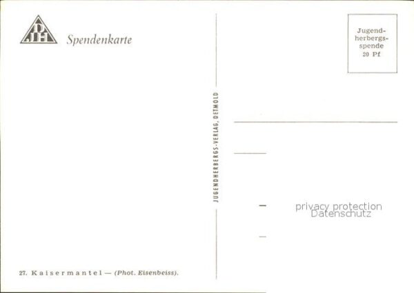 Schmetterlinge Kaisermantel Blume Spendenkarte – Bild 2