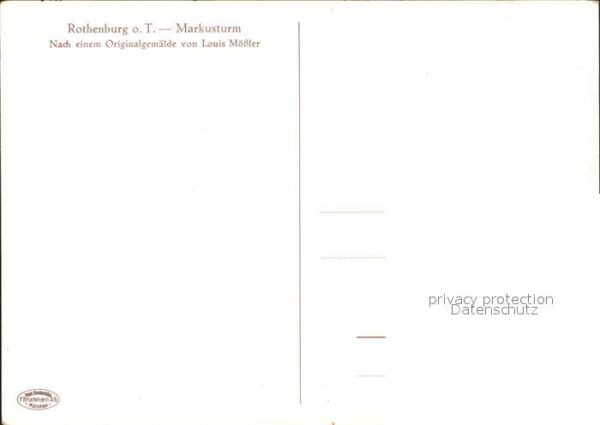 Moessler L. Rothenburg ob der Tauber Markusturm – Bild 2