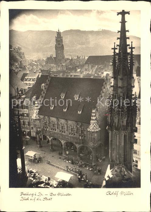 Foto Mueller Adolf Freiburg im Breisgau Münster Stadt