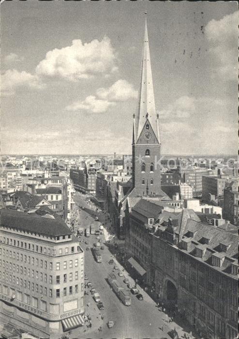 Strassenbahn Hamburg Mönckebergstrasse Petrikirche