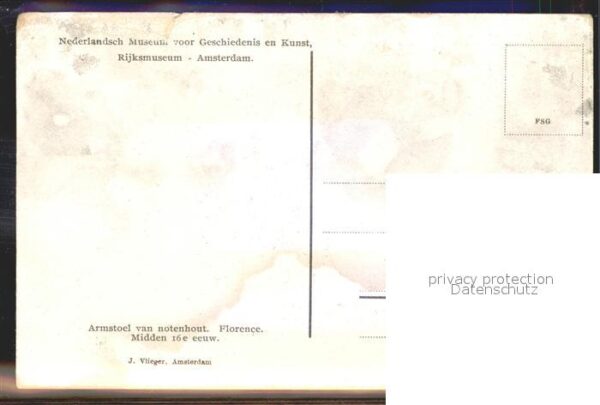 Moebel Antiquitaeten Armstoel van notenhout Rijksmuseum Amst – Bild 2
