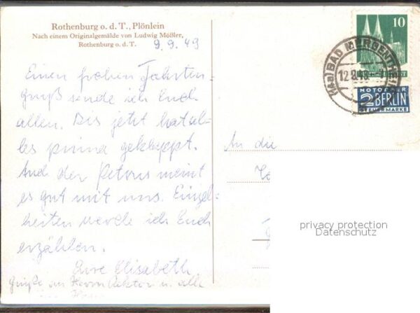 Moessler L. Rothenburg ob der Tauber Plönlein – Bild 2