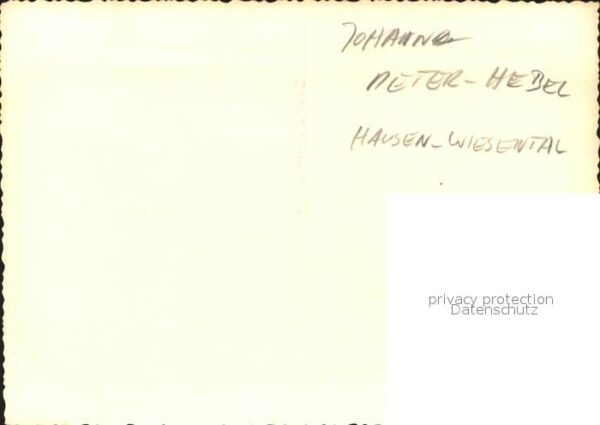 Hebel Johann Peter Hausen Wiesental – Bild 2