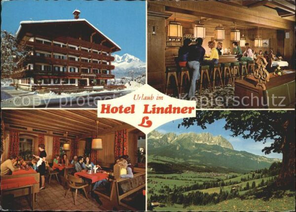 Oberndorf Tirol Hotel Lindner Theke Gastraum Alpenpanor