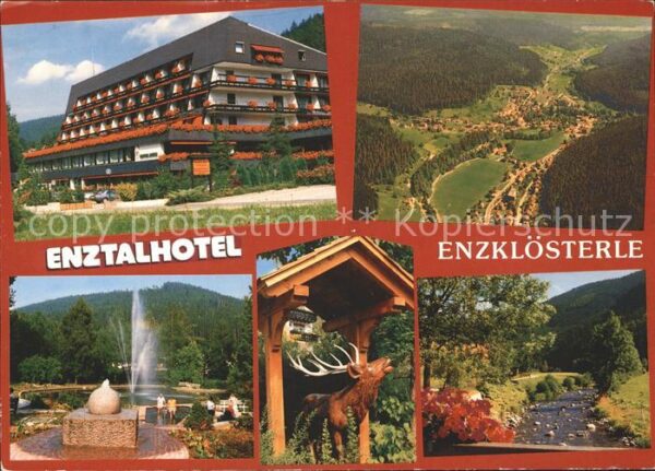 Enzkloesterle Enztalhotel Springbrunnen Hirsch Fliege