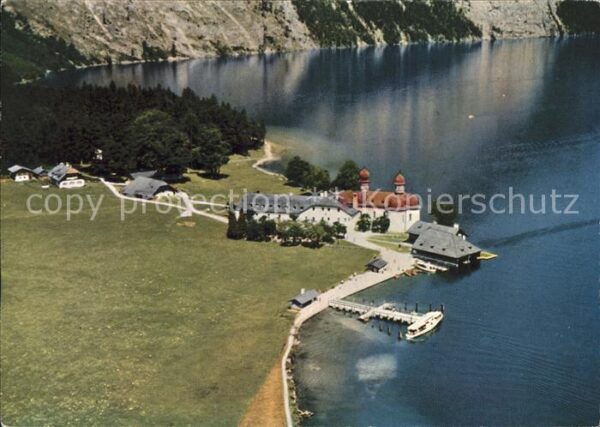 Koenigssee St Bartholomä Fliegeraufnahme