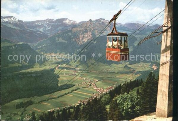 Bezau Vorarlberg Seilbahn Sonderdach Alpenpanorama