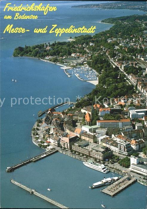 Friedrichshafen Bodensee Messe und Zeppelinstadt Fliegeraufnahme