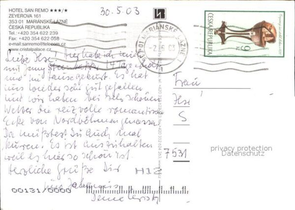 Marianske Lazne San Remo Hotel – Bild 2