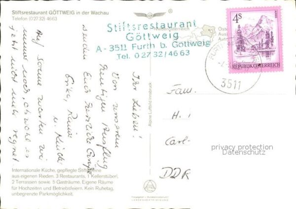 Furth Goettweig Benediktinerstift Stiftsrestaurant Wapp – Bild 2