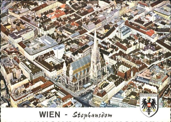 Wien Stephansdom mit Stadtkern Wappen Fliege