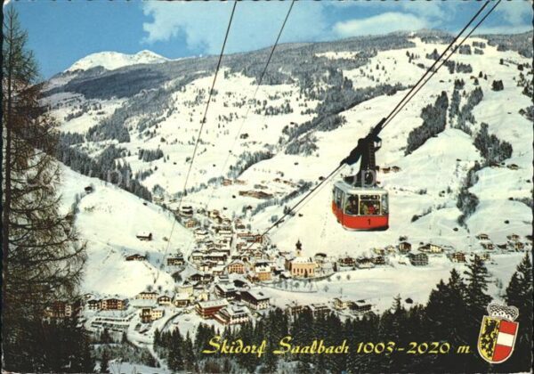 Saalbach-Hinterglemm Panorama Skidorf Wintersportplatz Seilb