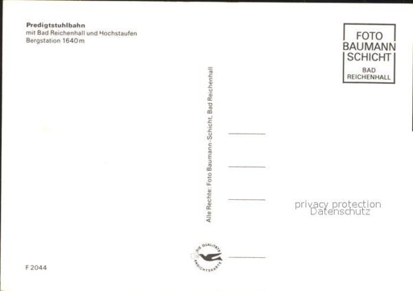 Bad Reichenhall Predigtstuhlbahn Seilbahn Bergstation P – Bild 2