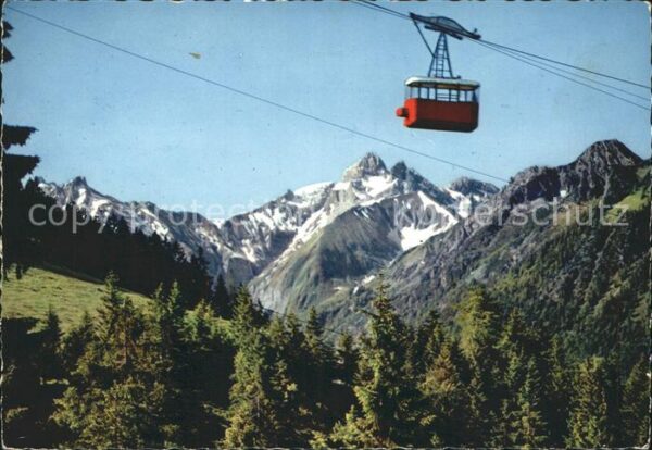 Bergbahn Nebelhornbahn Seilbahn mit Trettachspit