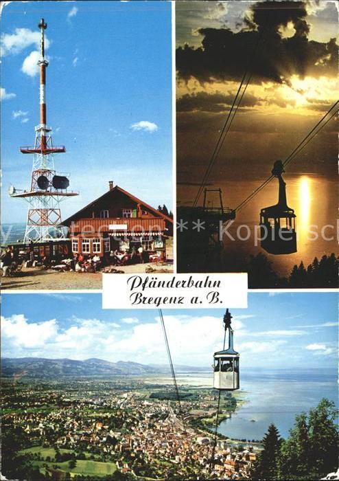 Bregenz Vorarlberg Pfänderbahn Sonnenuntergang Bodensee Se