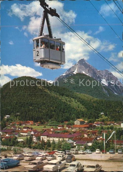 Mittenwald Bayern Karwendelbahn gegen Wettersteinspitze B